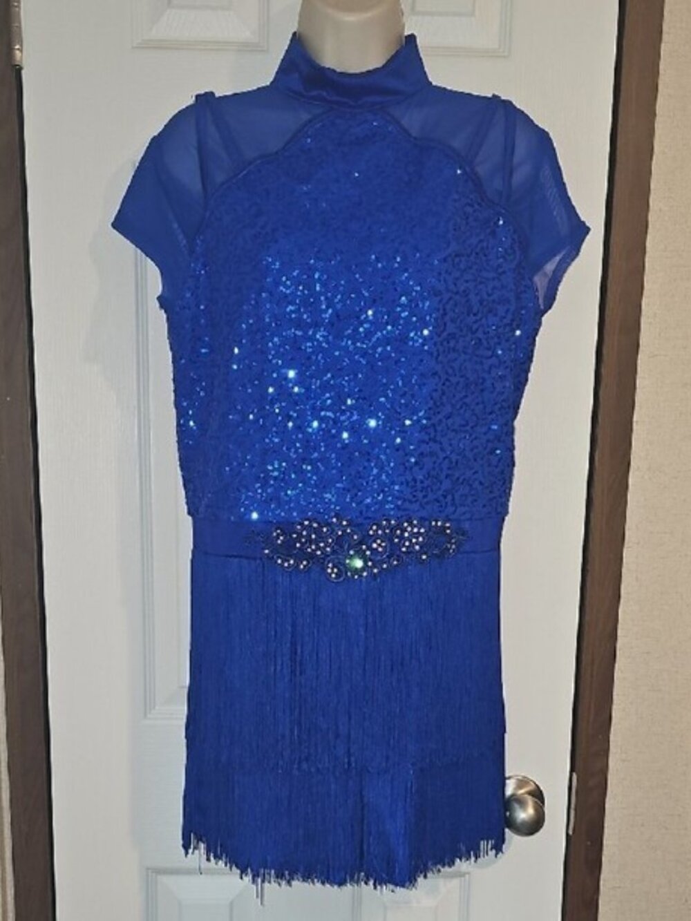 Weissman Showtime Talk Talk 18278 Size XXLA Blue Dance Costume Used